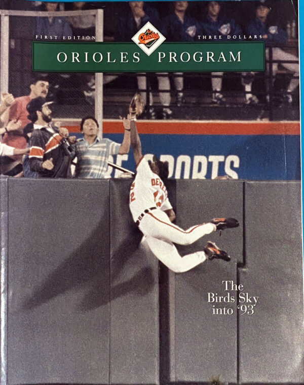 1993 Baltimore Orioles program