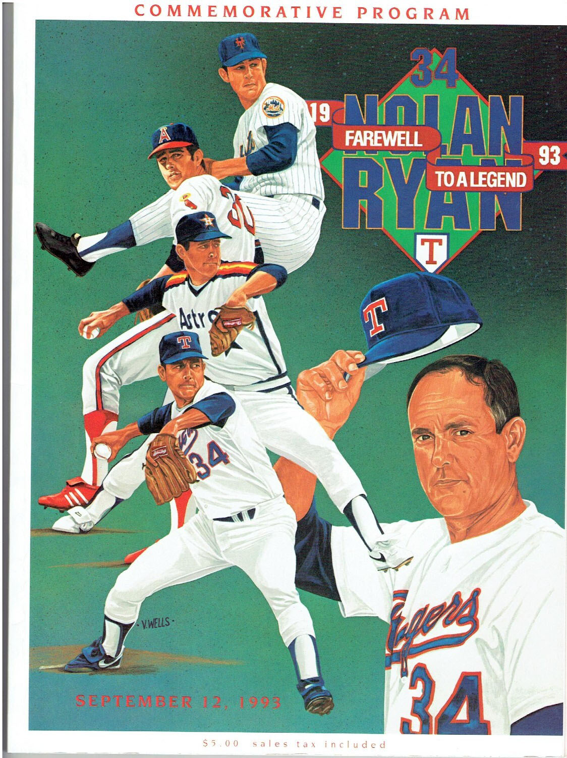 1993 Texas Rangers program