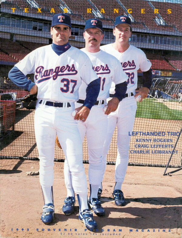 1993 Texas Rangers program