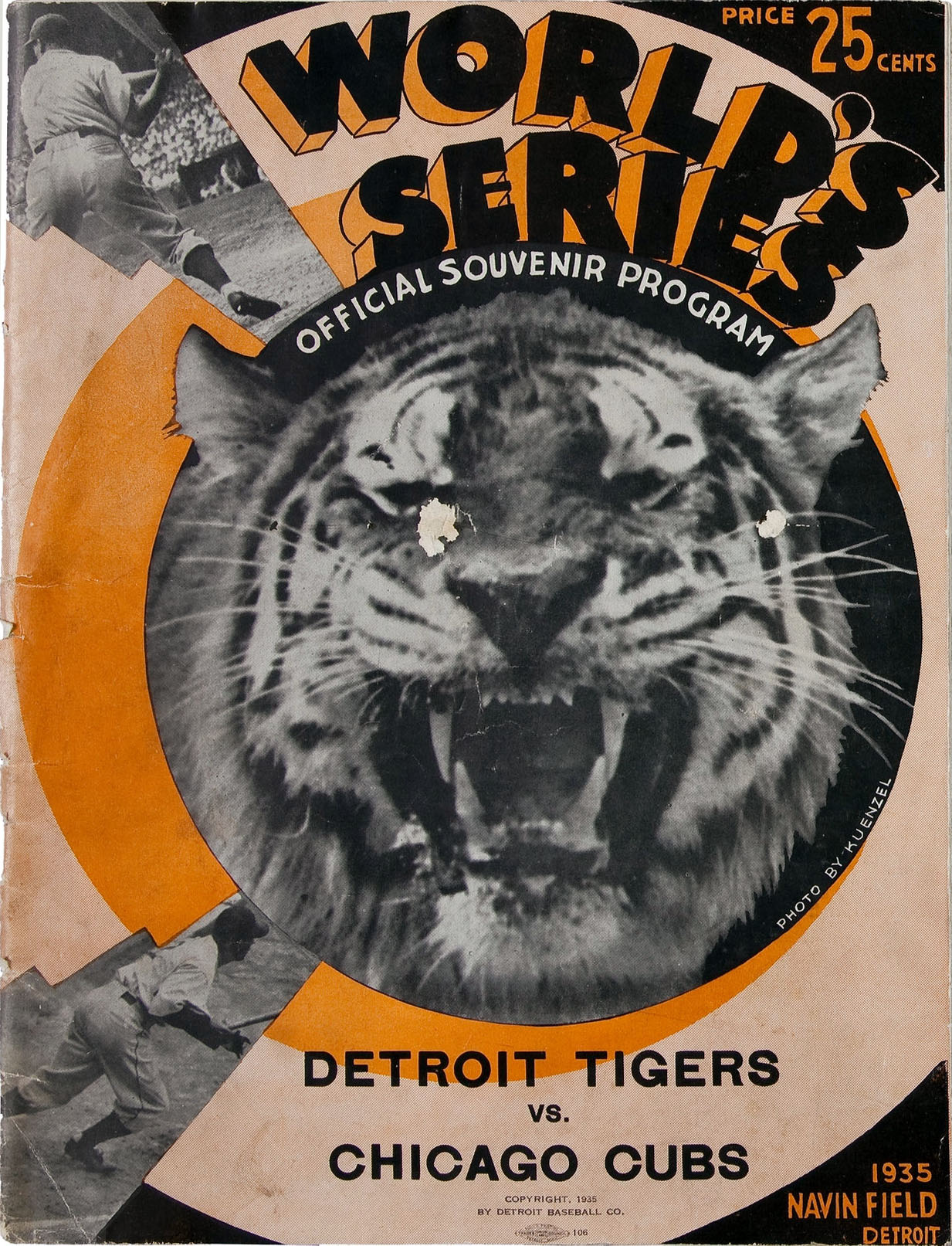 1935 World Series Detroit Tigers program