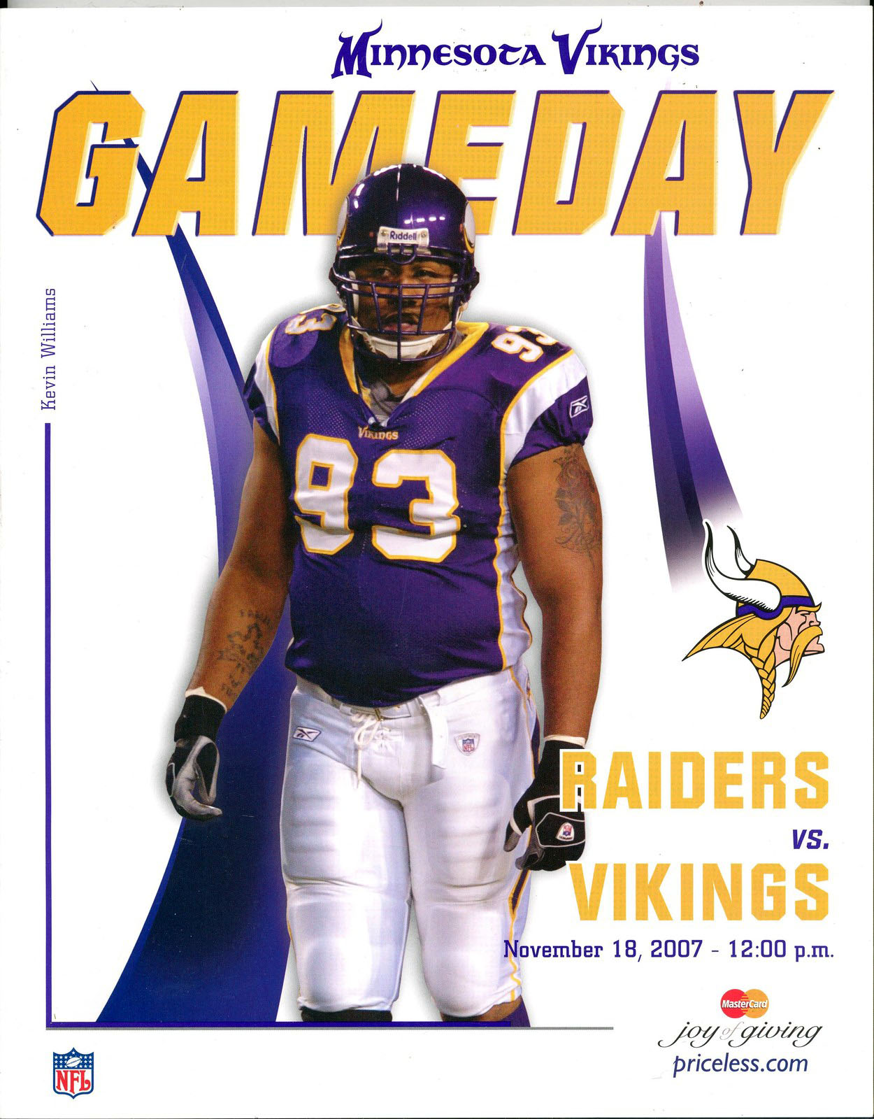 Minnesota Vikings vs. Oakland Raiders (November 18, 2007)