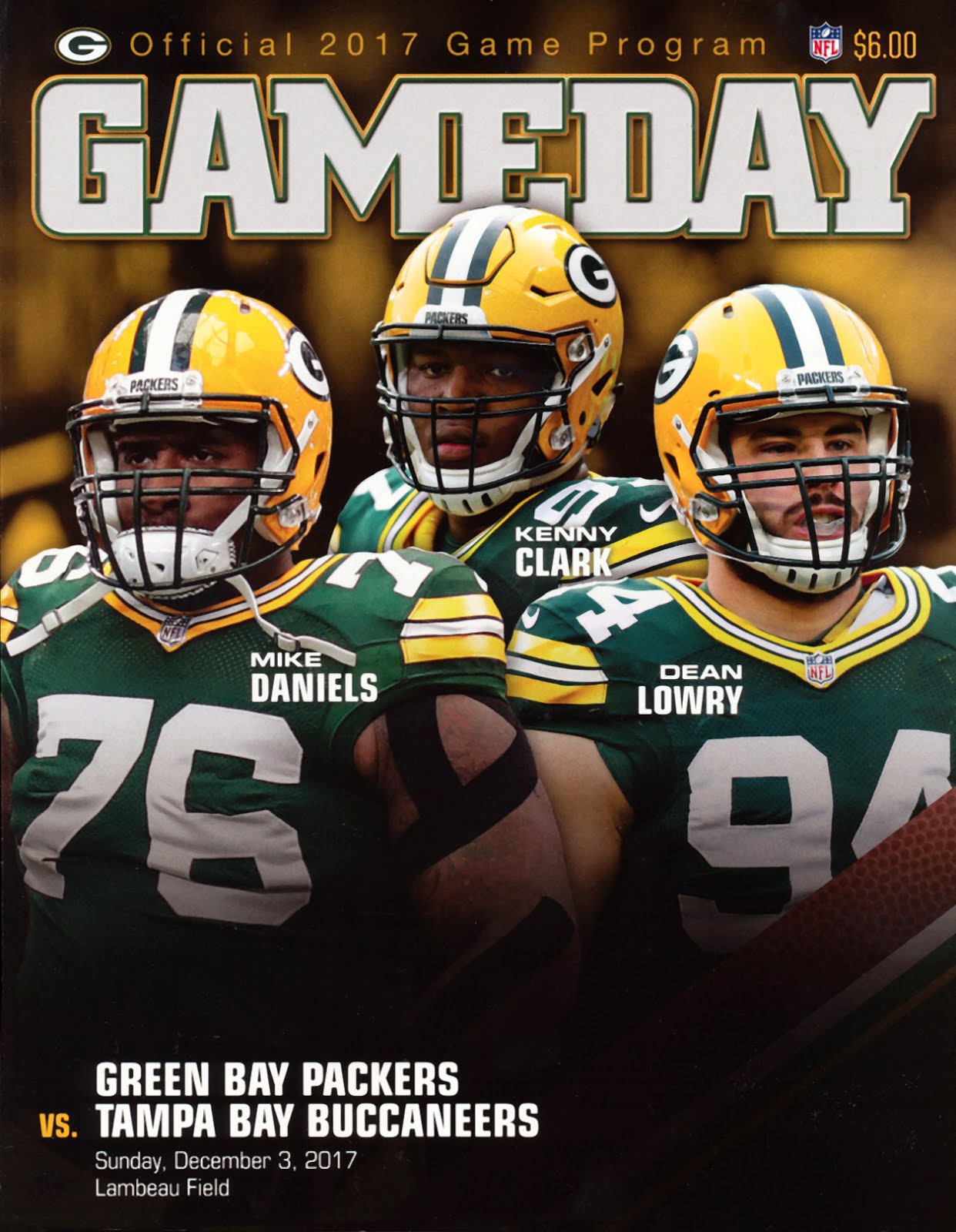 Green Bay Packers vs. Tampa Bay Buccaneers (December 3, 2017)