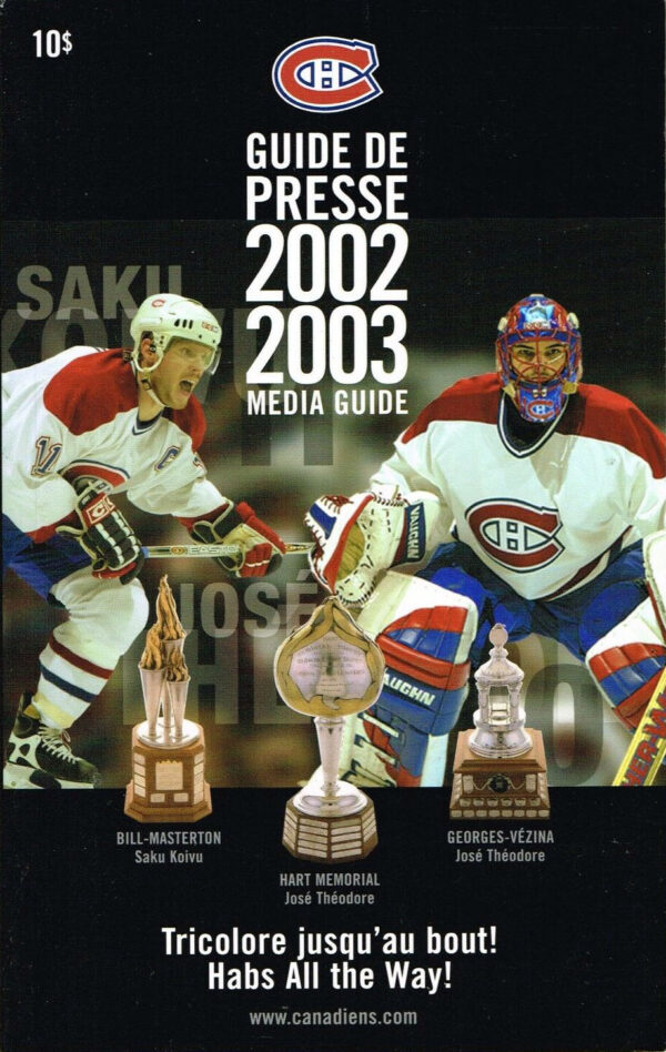 2002-03 Montreal Canadiens media guides