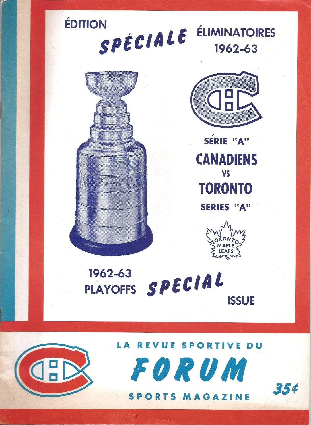 1962-63 Montreal Canadiens playoff program
