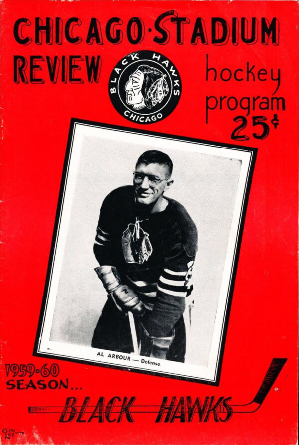1959-60 Chicago Black Hawks program