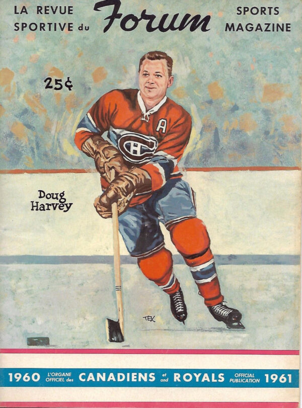 1960-61 Montreal Canadiens program