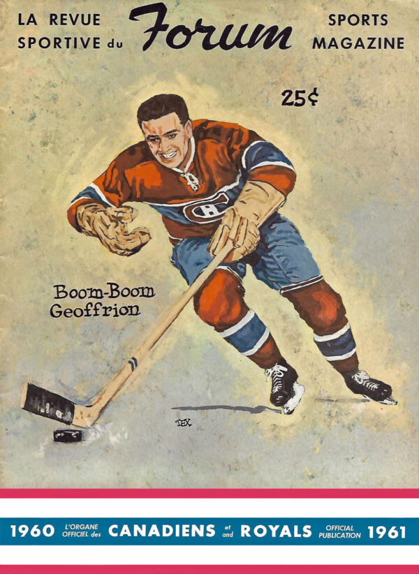 1960-61 Montreal Canadiens program