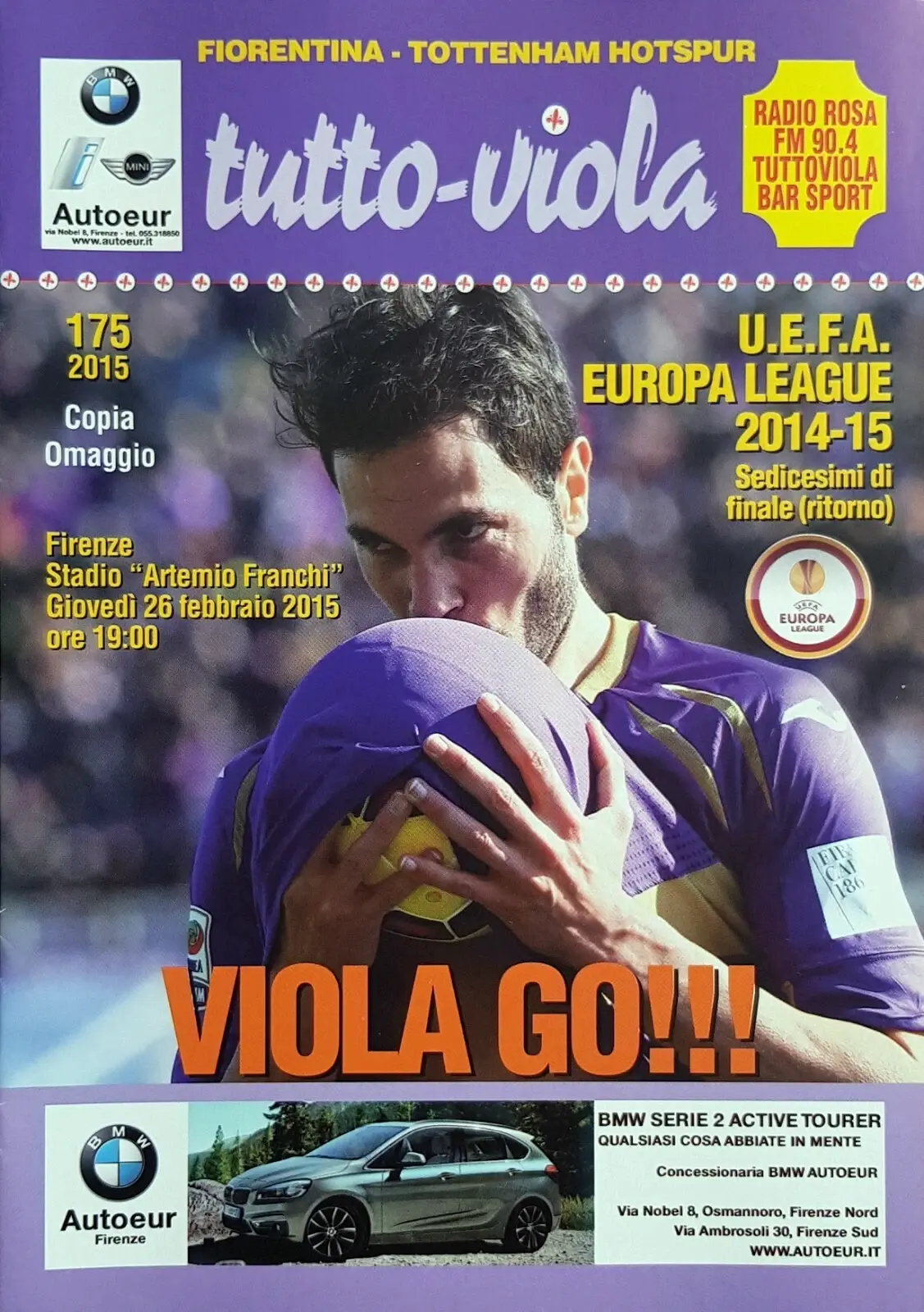 ACF Fiorentina vs. Tottenham Hotspur (February 26, 2015)
