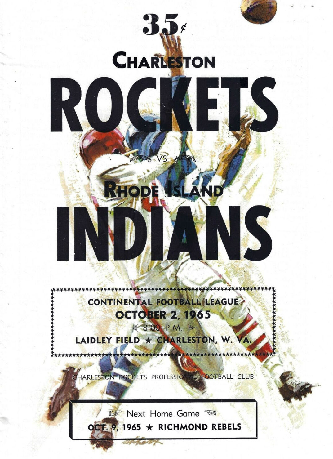 1965 Rhode Island Indians Game Publications – SportsPaper.info