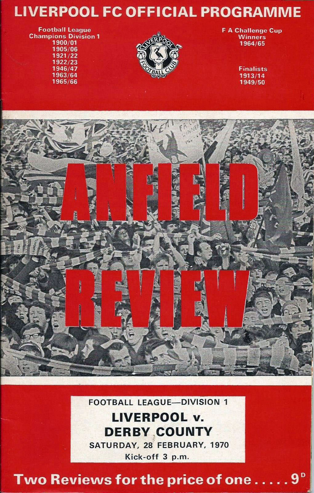 Liverpool vs. Derby County (February 28, 1970)