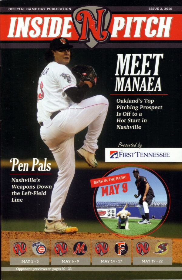 2016 Nashville Sounds program