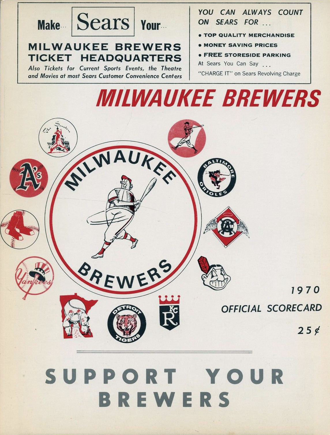 1970 Milwaukee Brewers program