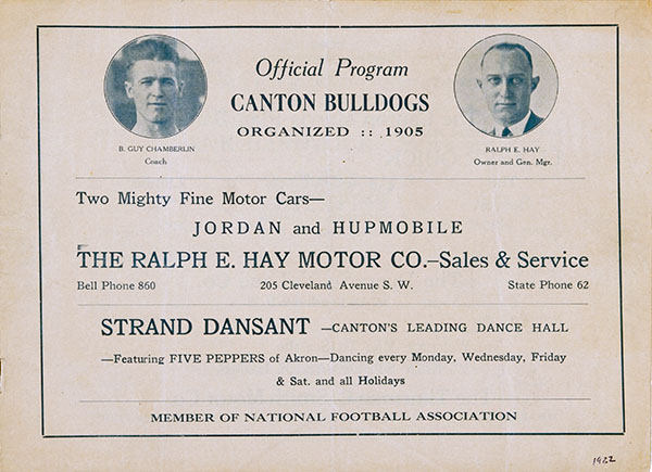 Canton Bulldogs vs. Akron Pros (November 30, 1922)