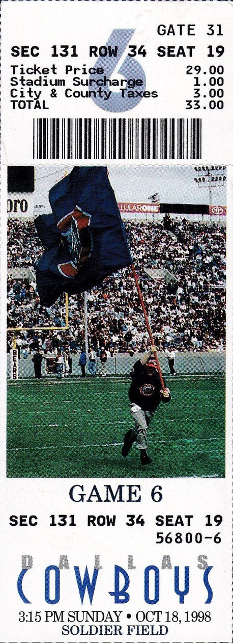 Chicago Bears vs. Dallas Cowboys (October 18, 1998)
