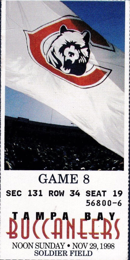 Chicago Bears vs. Tampa Bay Buccaneers (November 29, 1998)