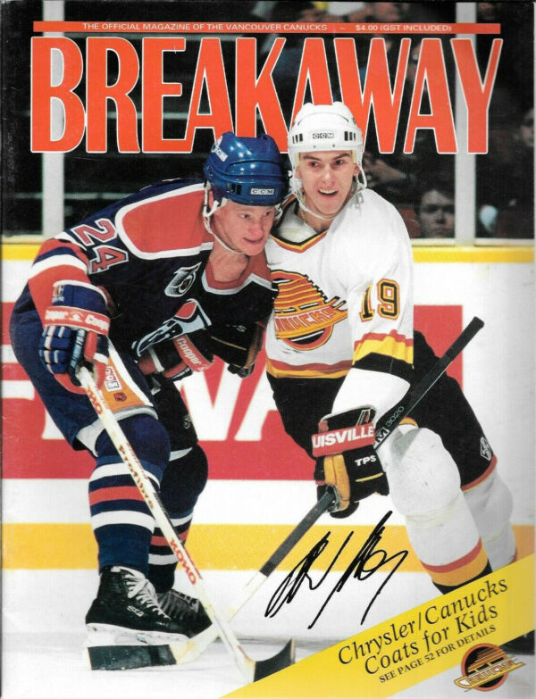 1991-92 Vancouver Canucks program