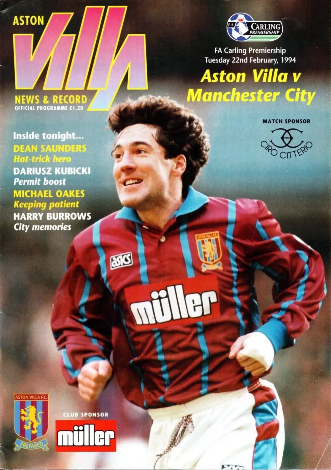 Aston Villa vs. Manchester City (February 22, 1994)