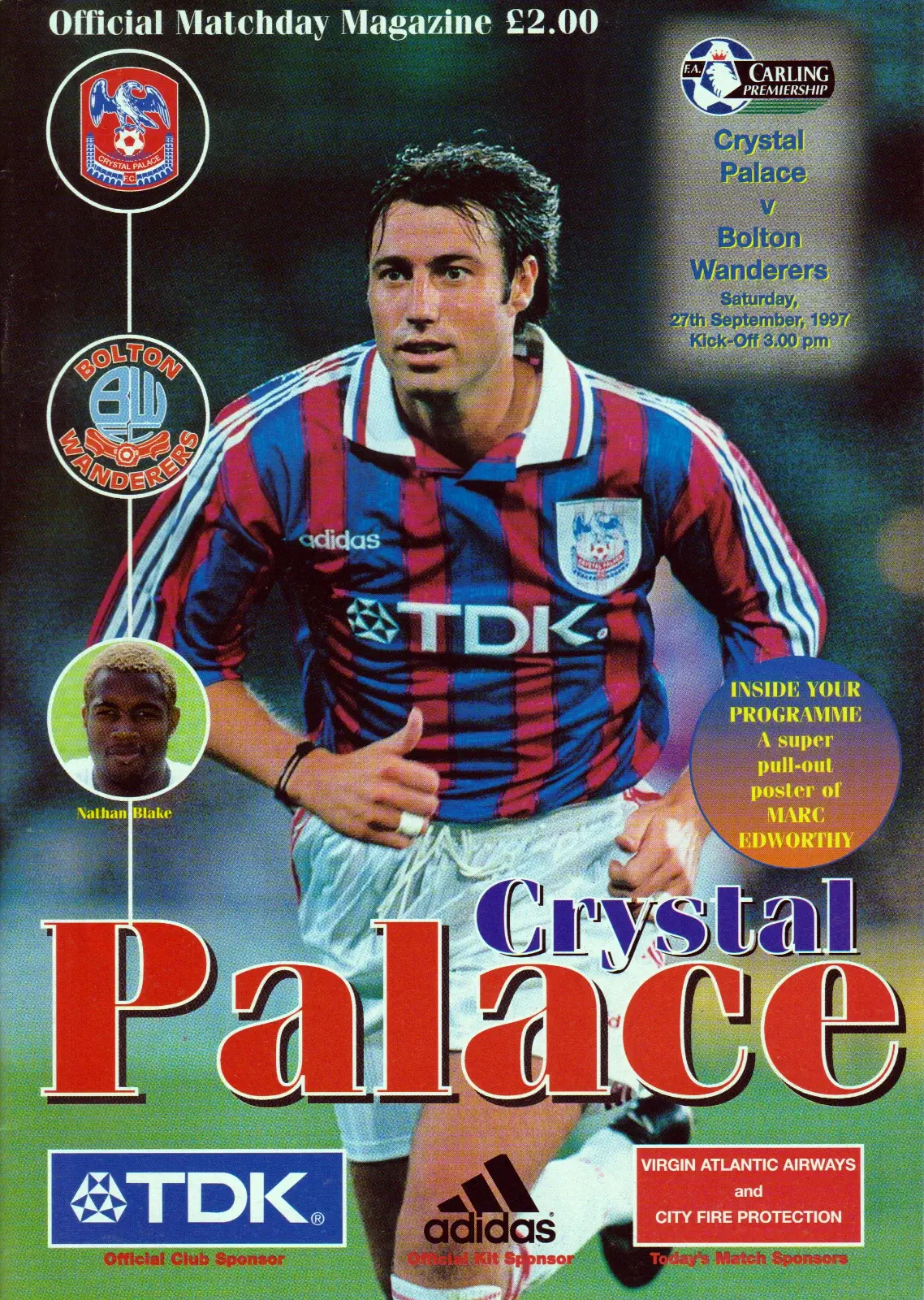 Crystal Palace vs. Bolton Wanderers (September 27, 1997)