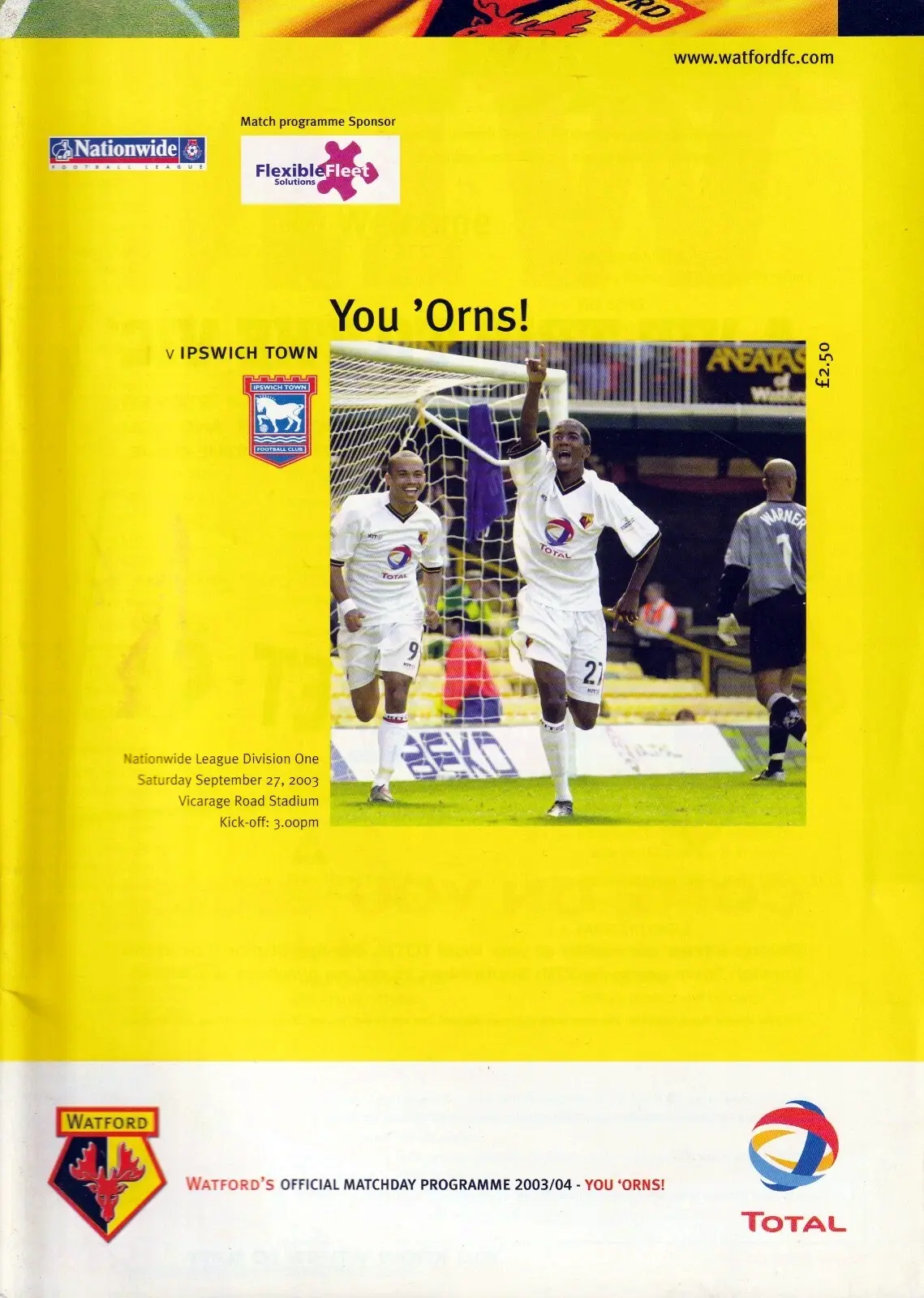 Watford vs. Ipswich Town (September 27, 2003)