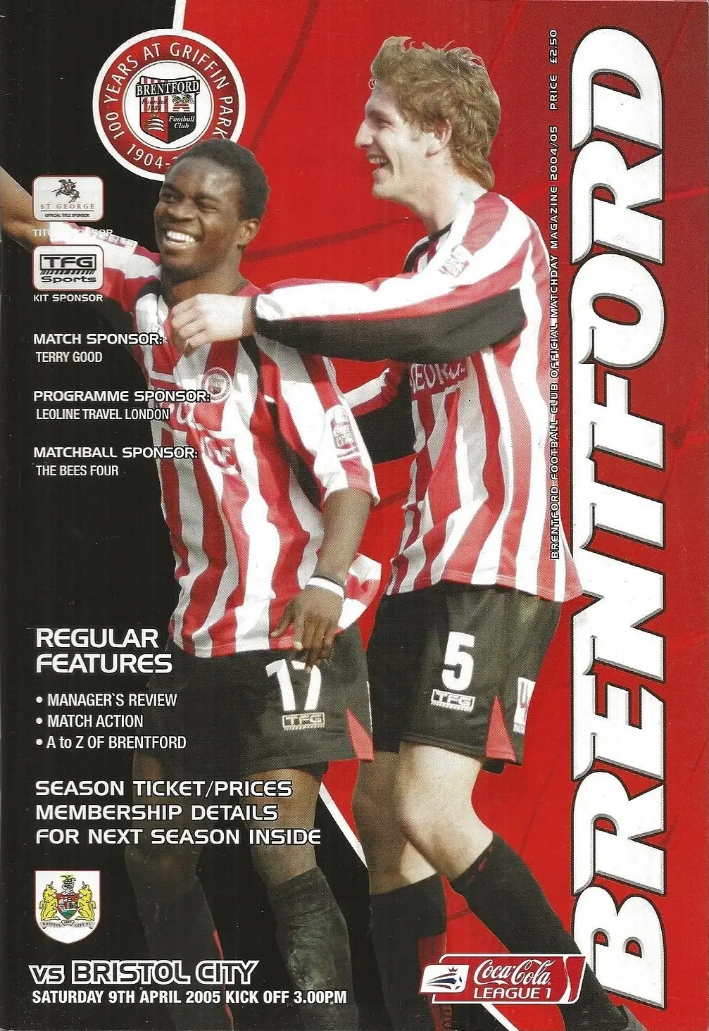Brentford vs. Bristol City (April 9, 2005)