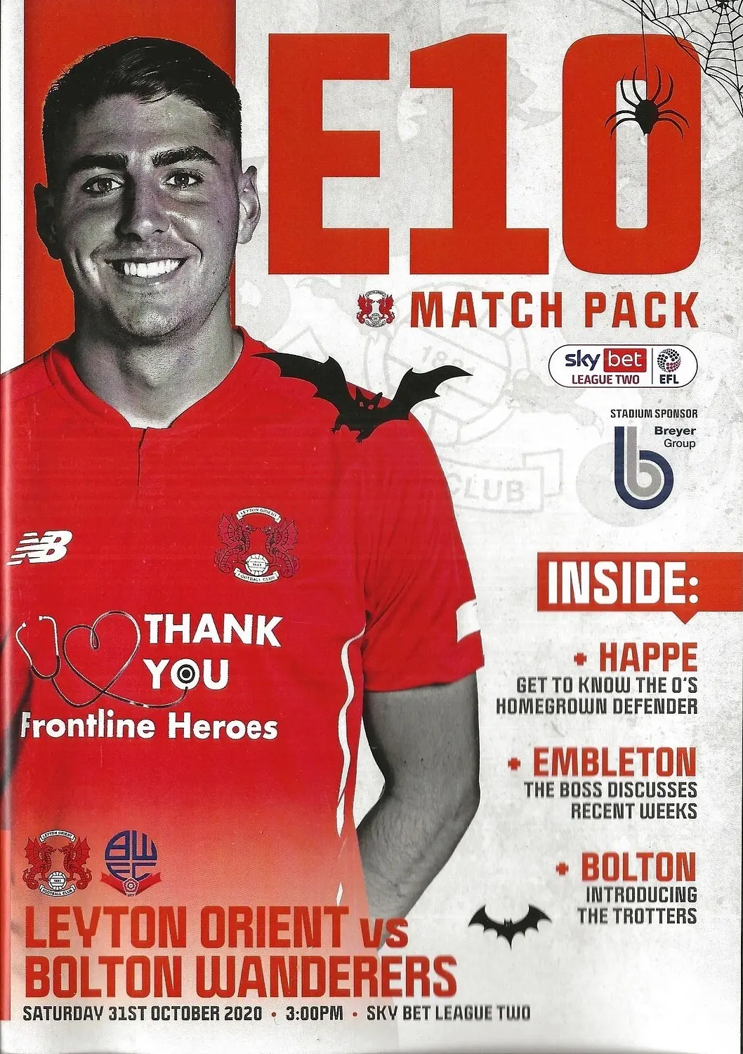 Leyton Orient vs. Bolton Wanderers (October 31, 2020)