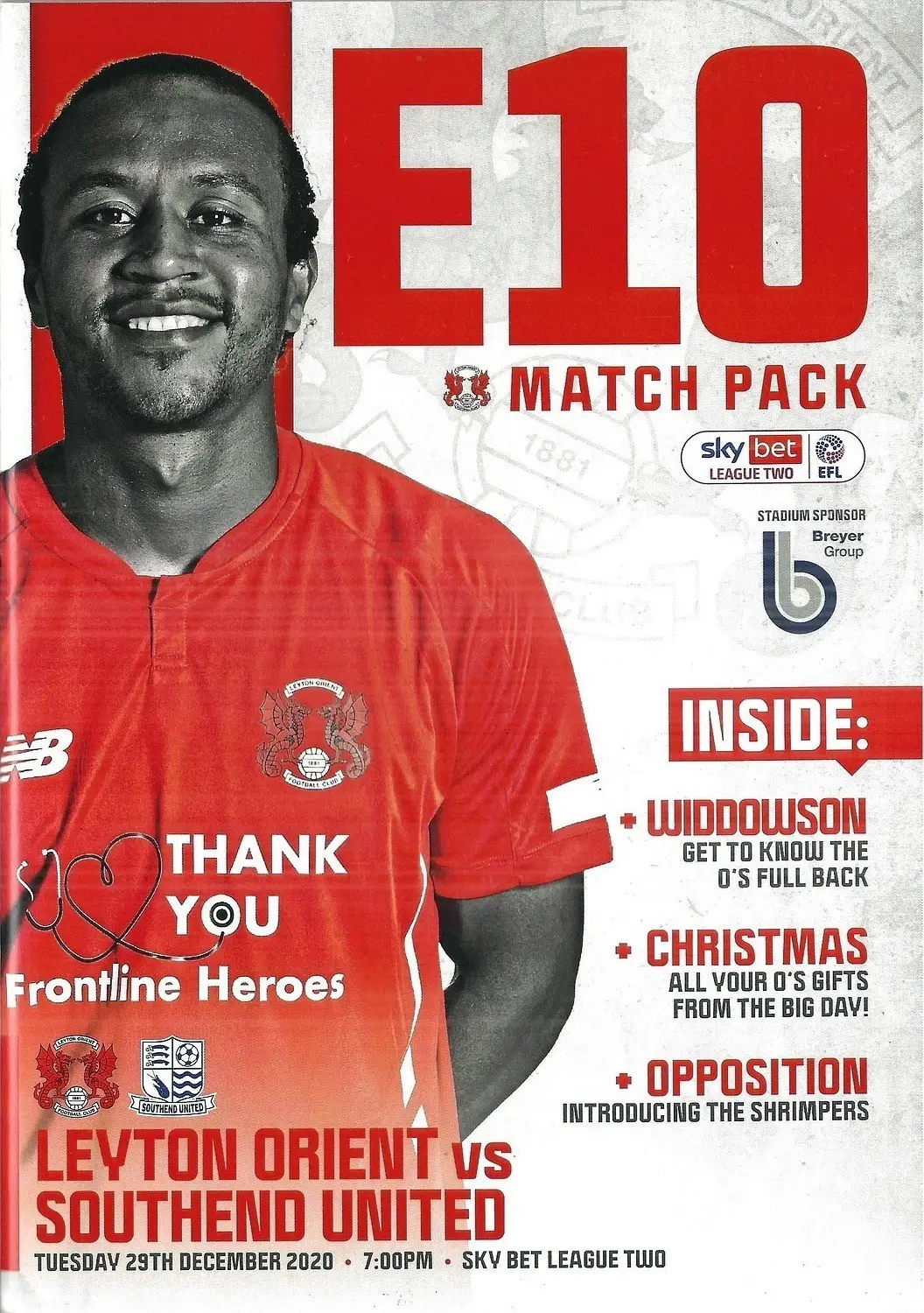 Leyton Orient vs. Southend United (December 29, 2020)