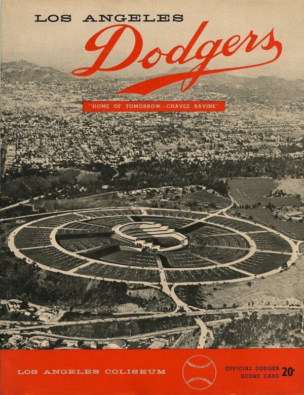 1958 Los Angeles Dodgers program
