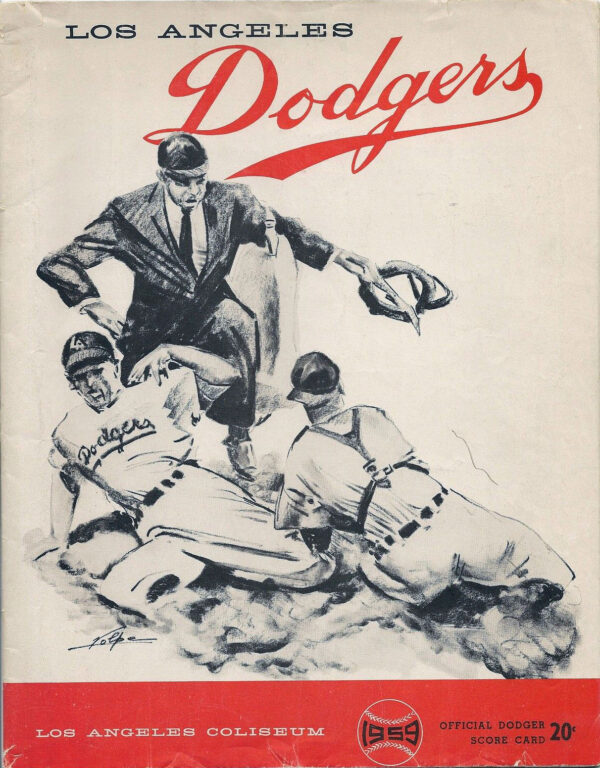 1959 Los Angeles Dodgers program