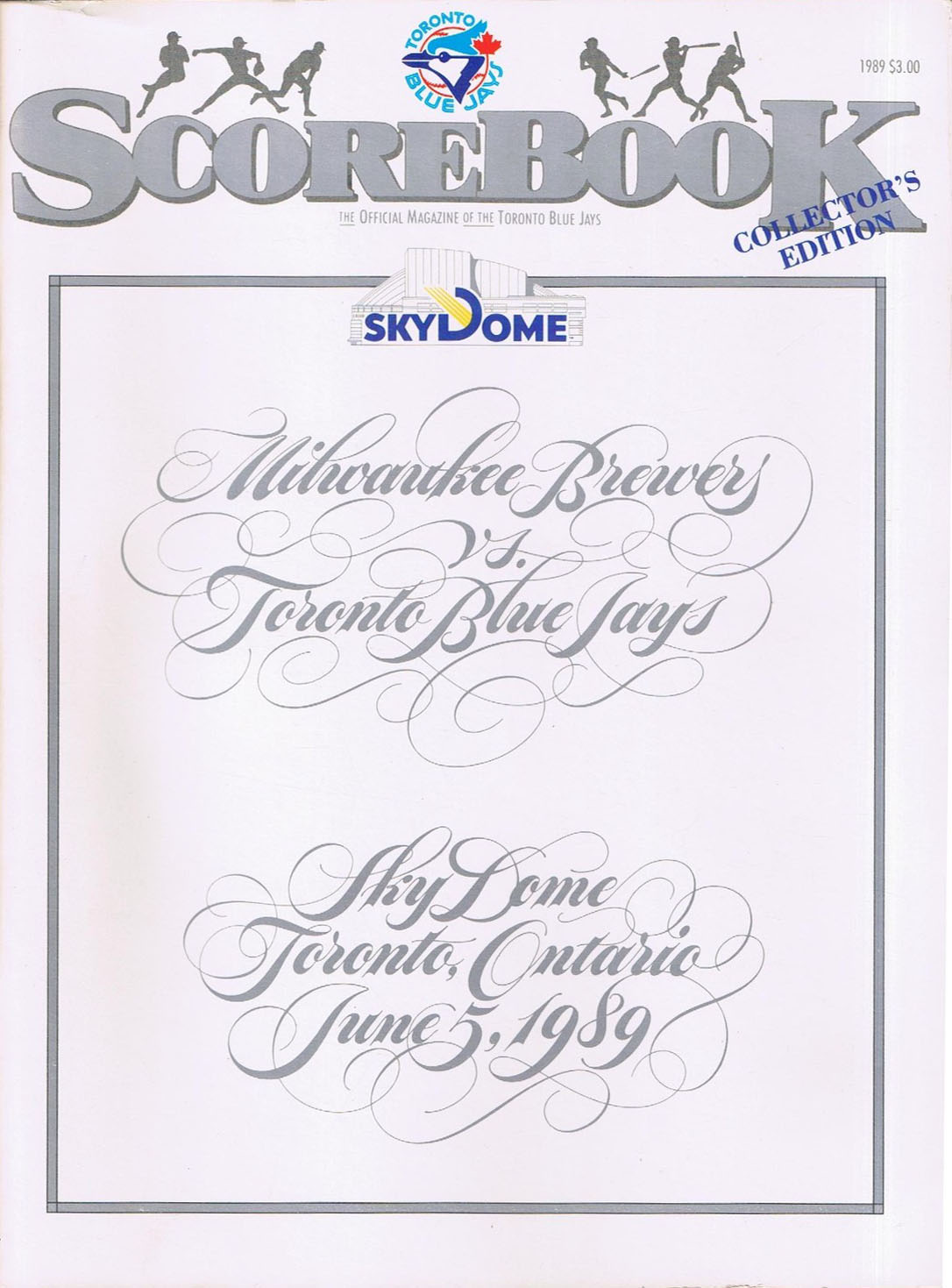 1989 Toronto Blue Jays program