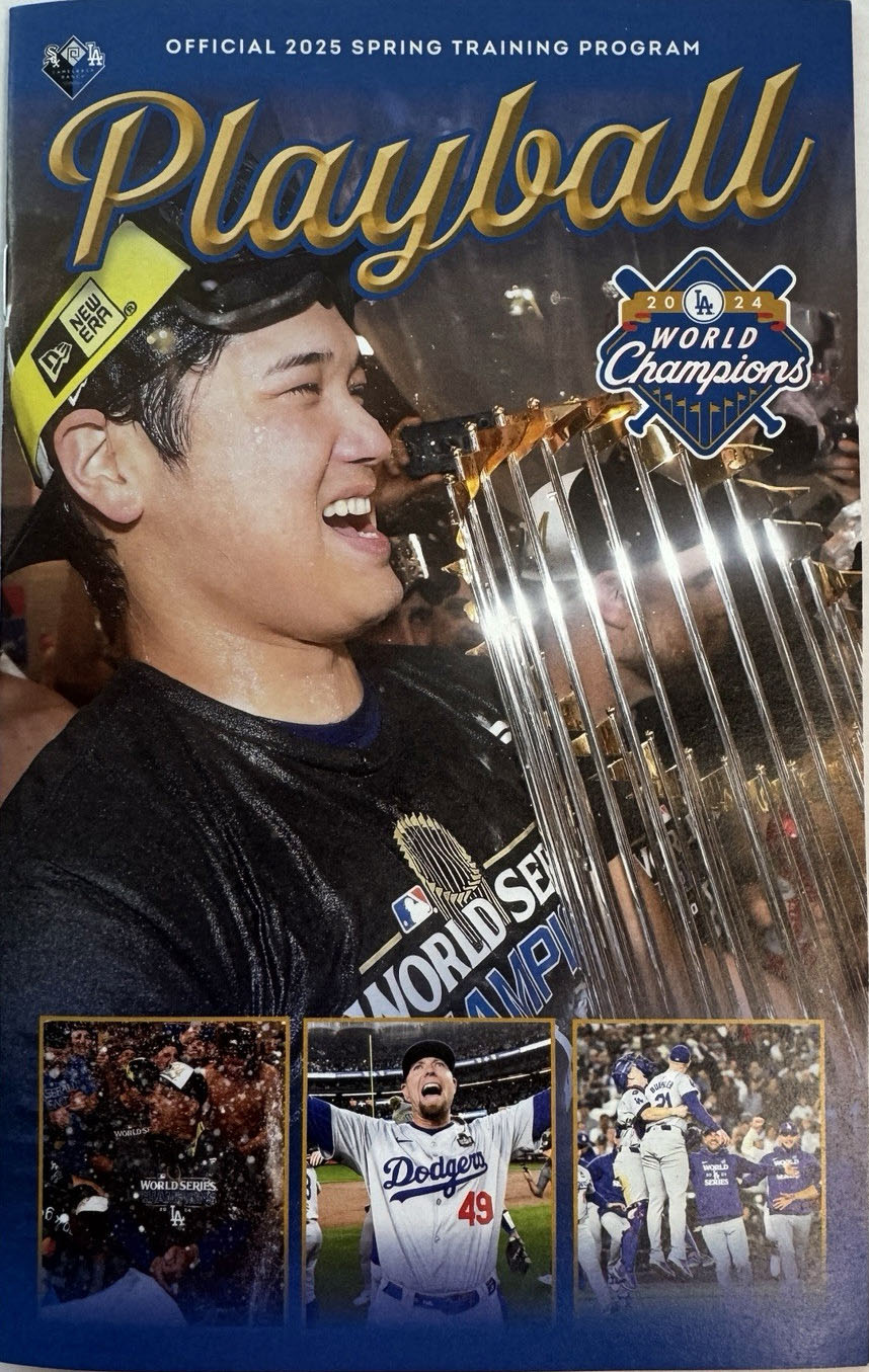 2025 Los Angeles Dodgers spring training program