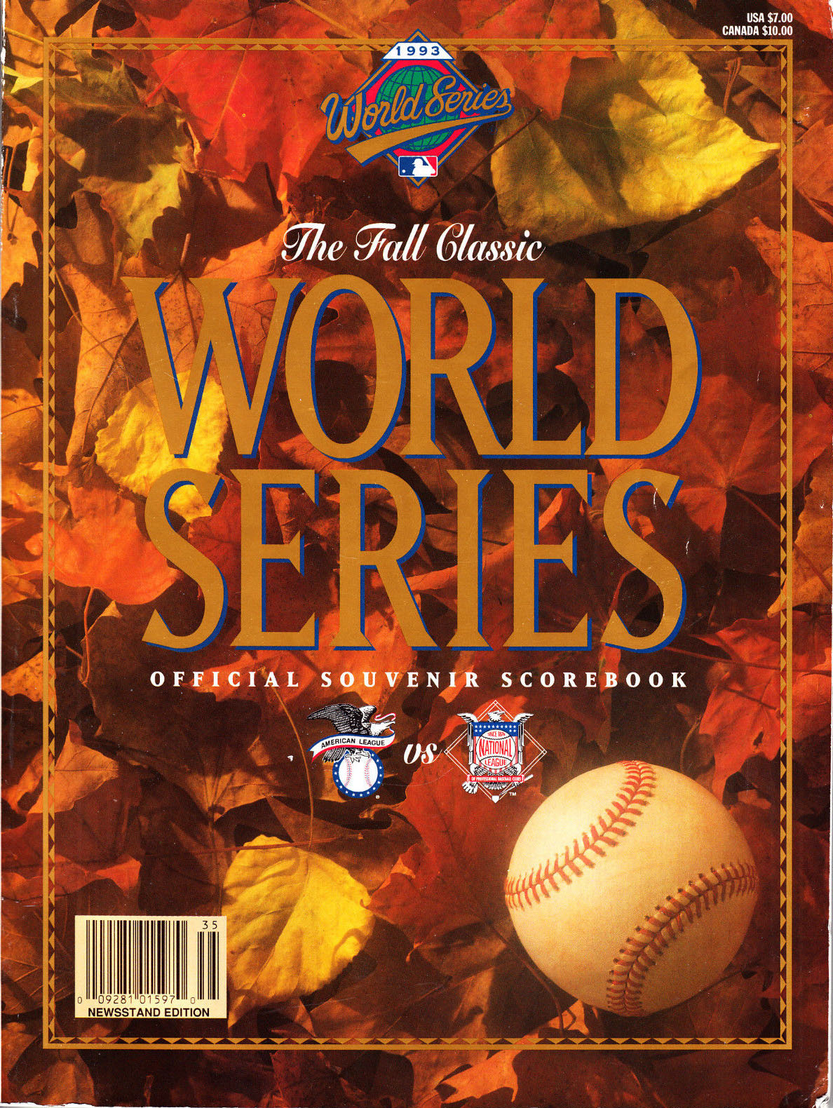 1993 World Series program