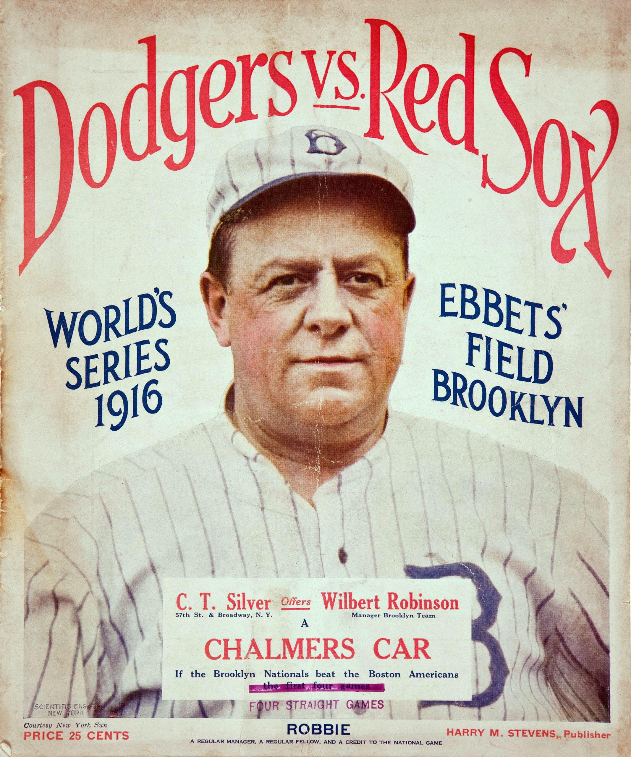 1916 Brooklyn Dodgers World Series program
