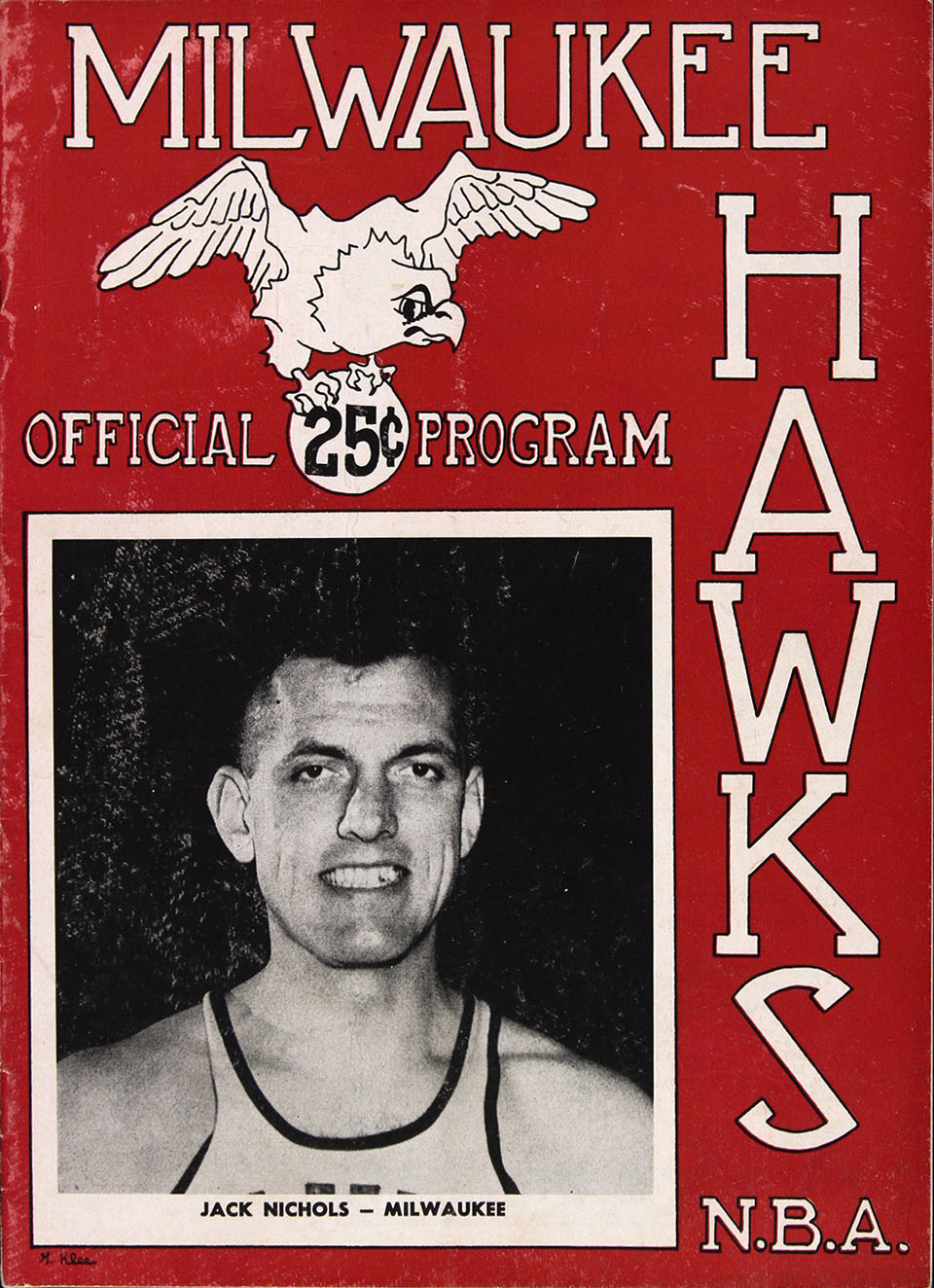 1952-53 Milwaukee Hawks program