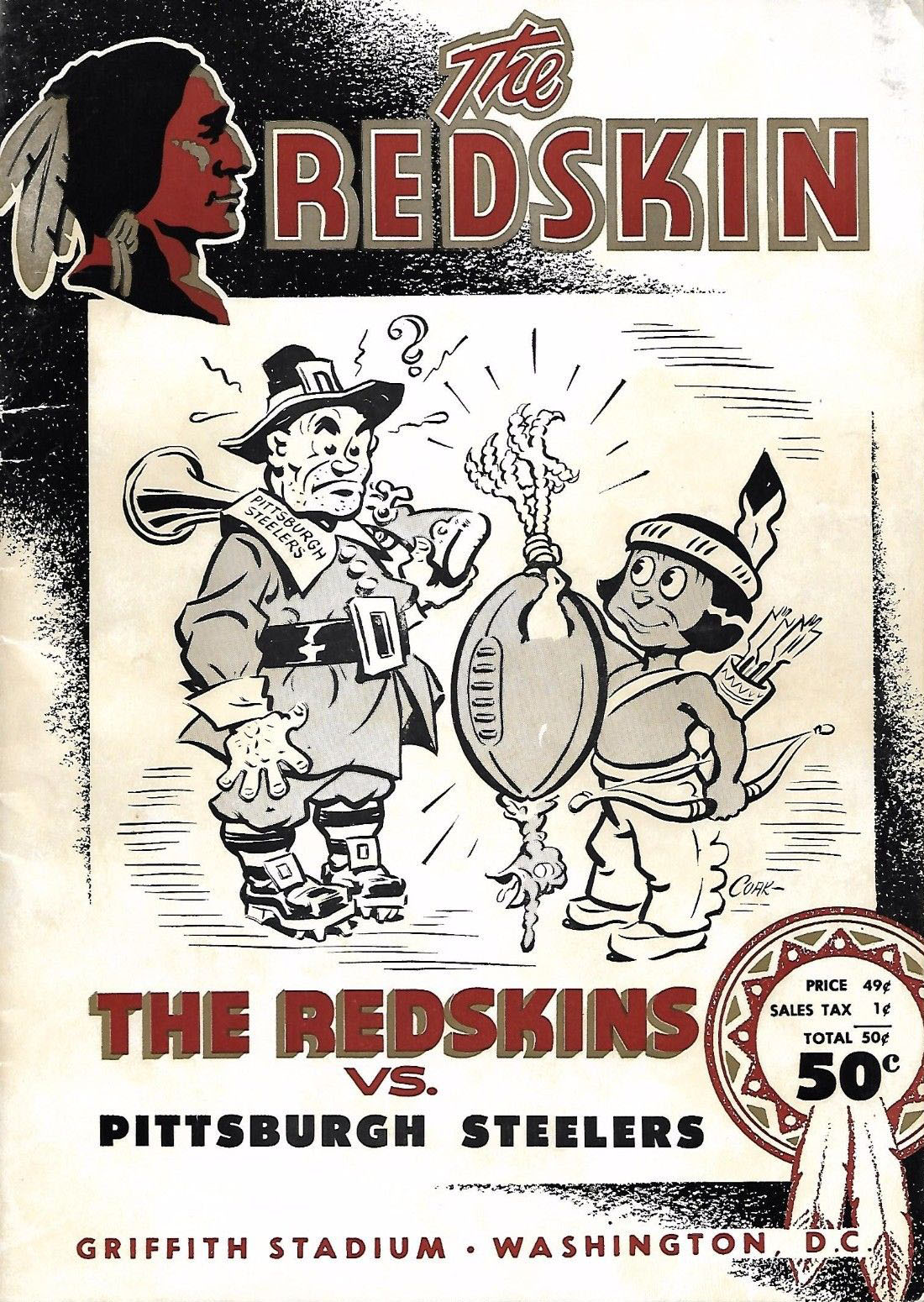 Washington Redskins vs. Pittsburgh Steelers (November 14, 1954)