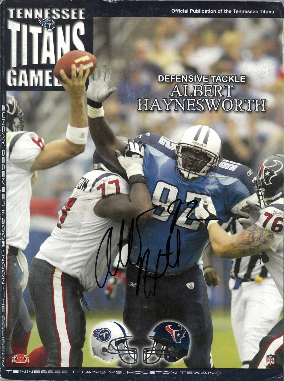 Tennessee Titans vs. Houston Texans (December 11, 2005)