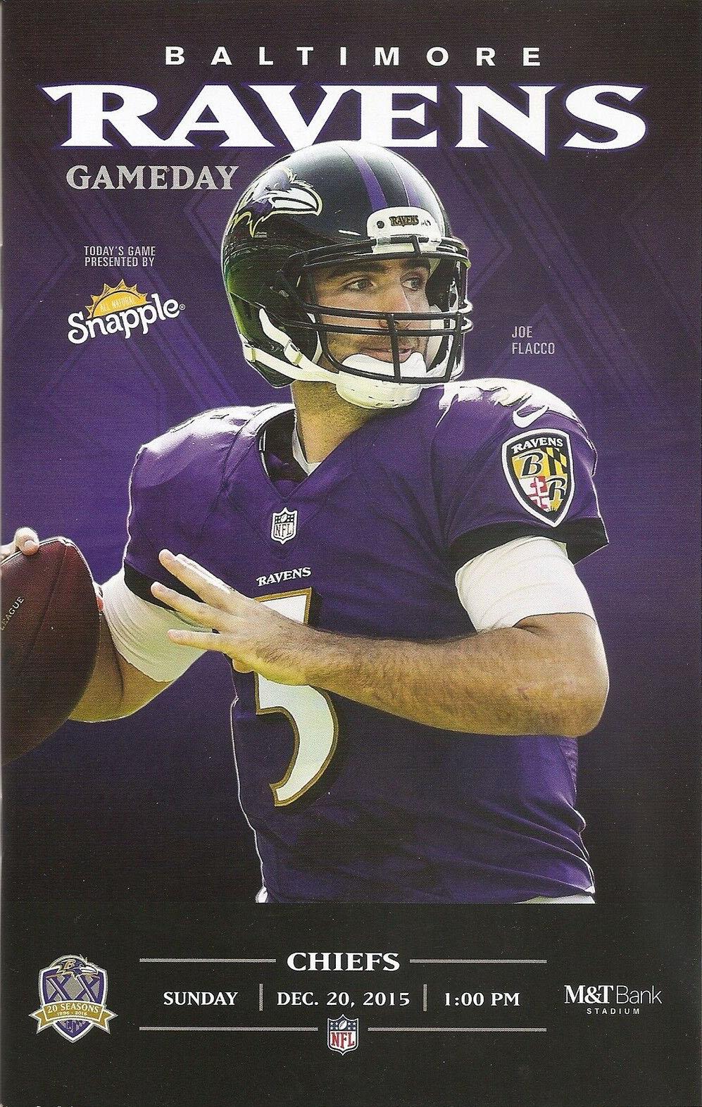 Baltimore Ravens vs. Kansas City Chiefs (December 20, 2015)