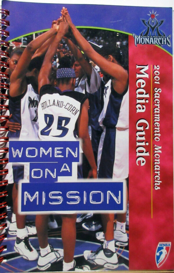 2001 Sacramento Monarchs media guide