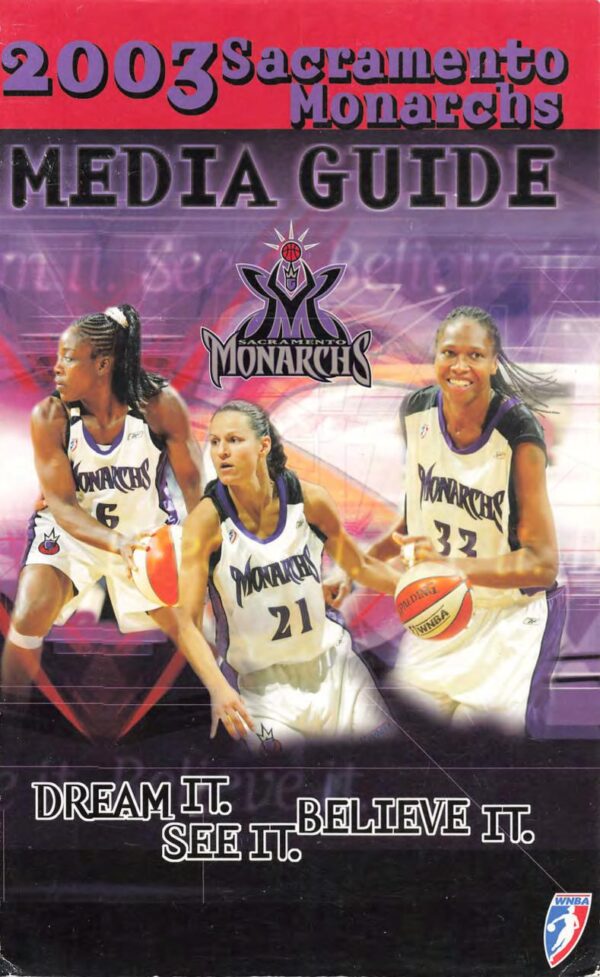 2003 Sacramento Monarchs media guide