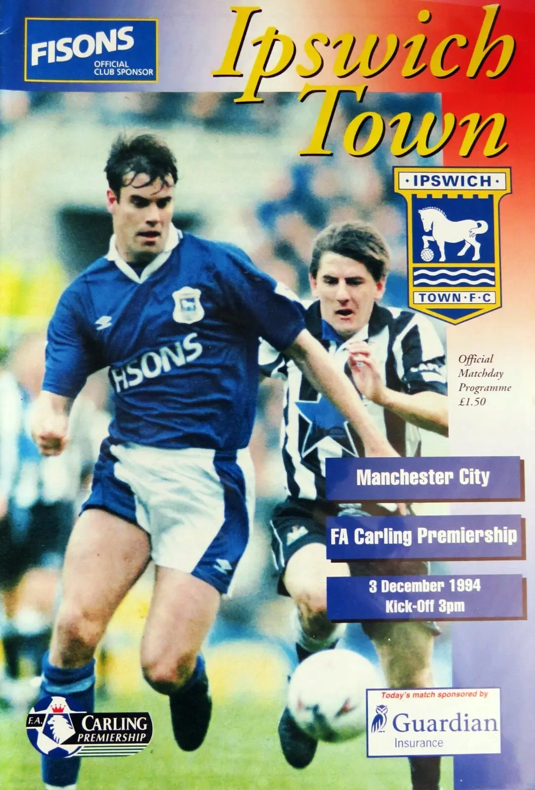 Ipswich Town vs. Manchester City (December 3, 1994)