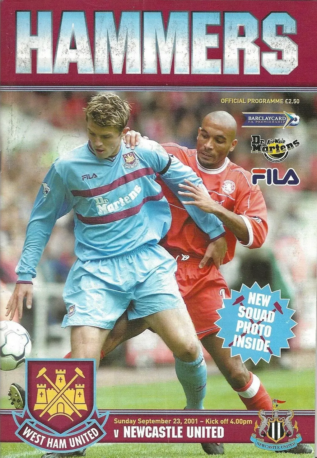 West Ham United vs. Newcastle United (September 23, 2001)