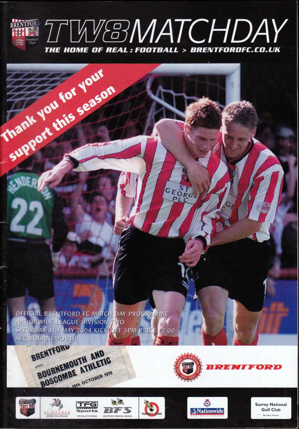 Brentford vs. AFC Bournemouth (May 8, 2004)