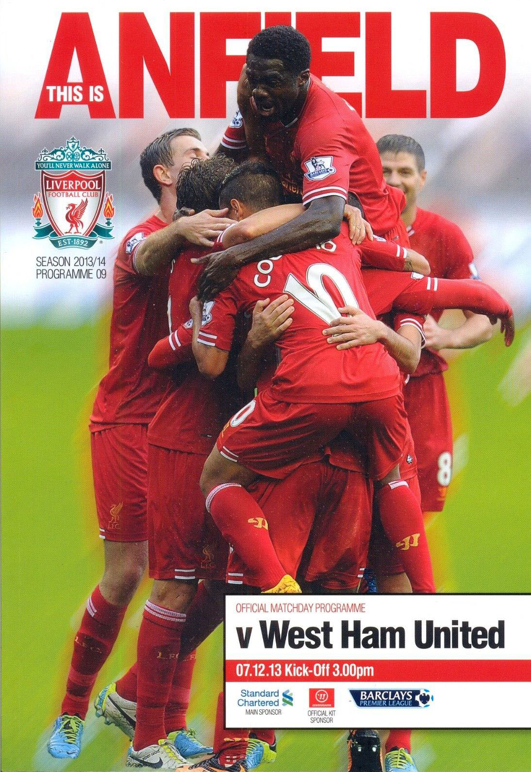 Liverpool vs. West Ham United (December 7, 2013)