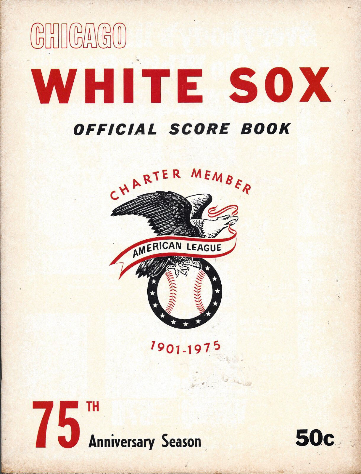1975 Chicago White Sox program
