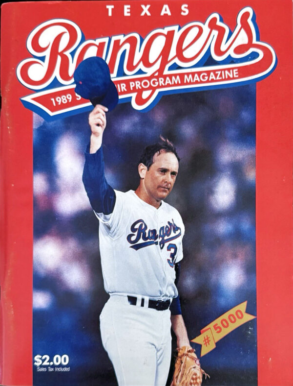 1989 Texas Rangers program