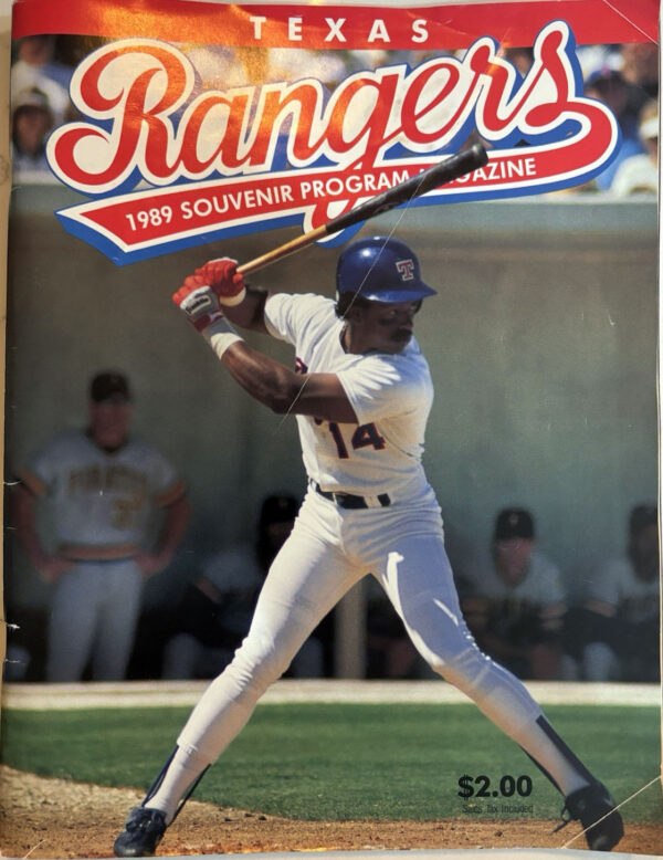 1989 Texas Rangers program