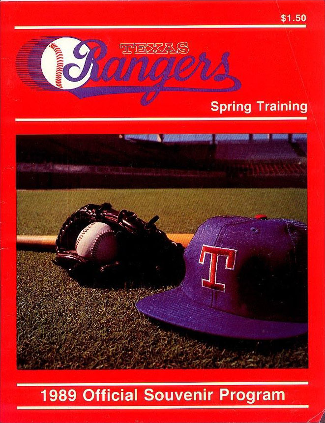 1989 Texas Rangers spring training program