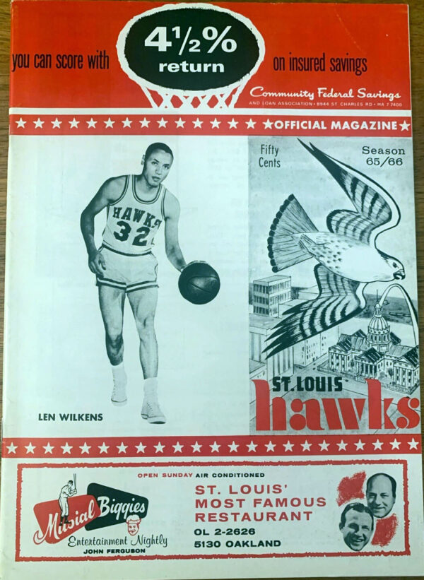 1965-66 St. Louis Hawks program