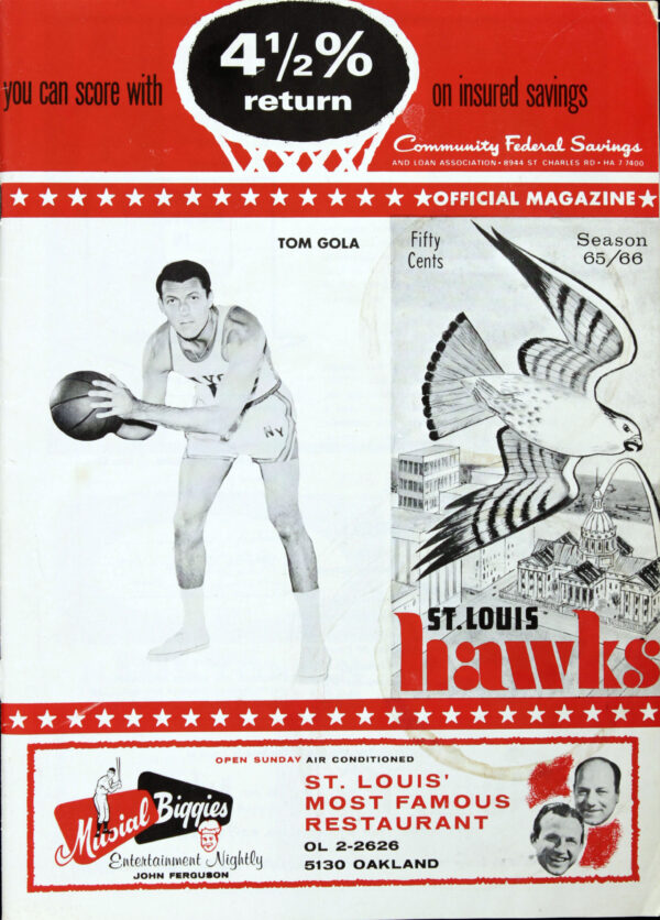 1965-66 St. Louis Hawks program