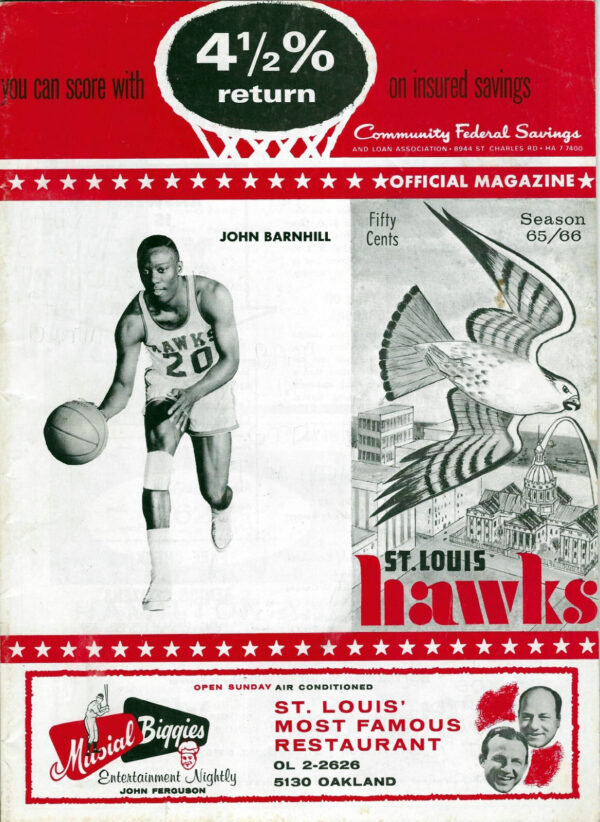 1965-66 St. Louis Hawks program