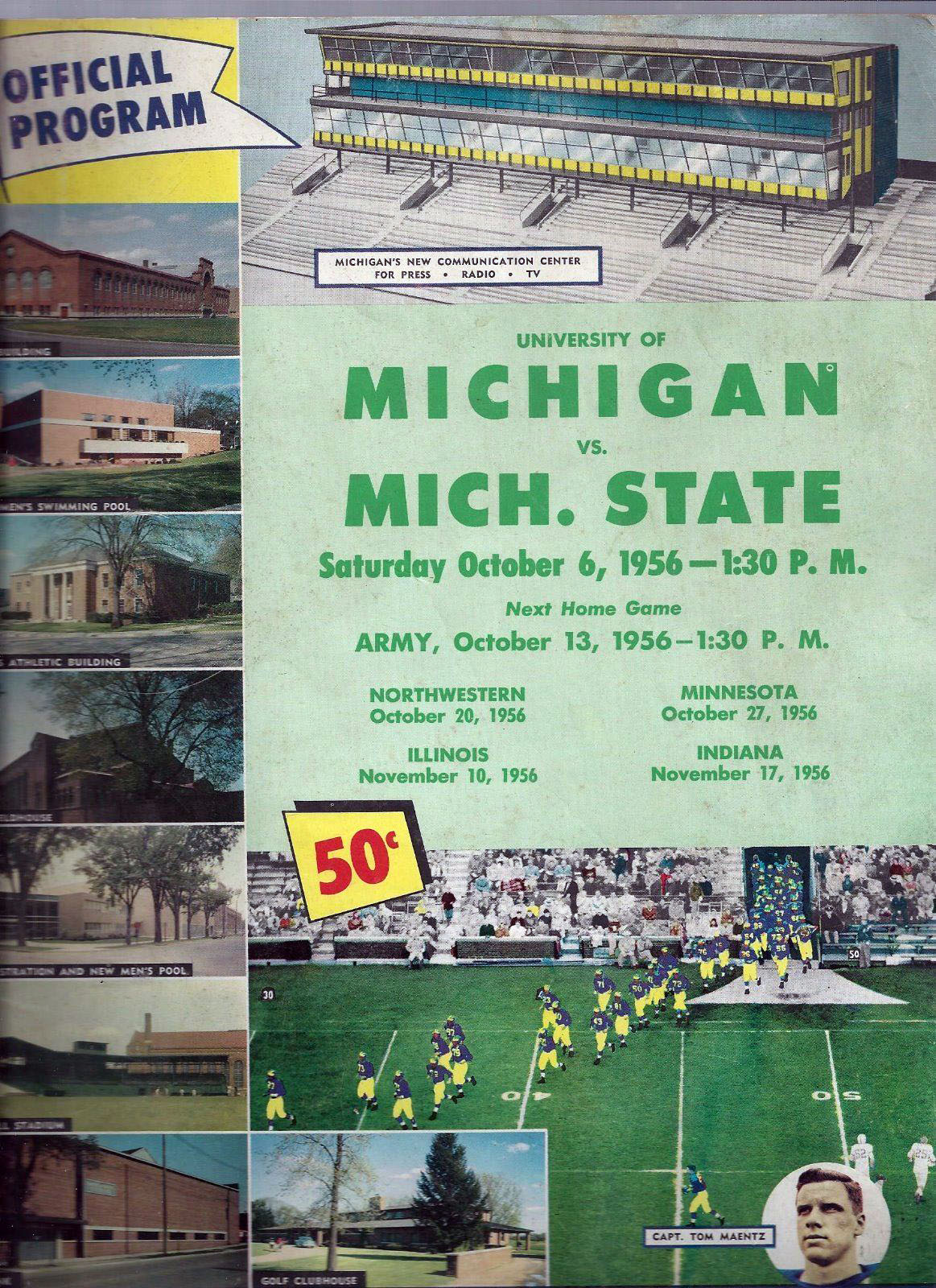 Michigan Wolverines vs. Michigan State Spartans (October 6, 1956)